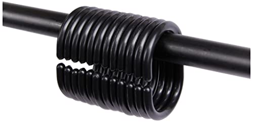 Wenko – Anneaux pour Rideaux de Douche (Lot 12 pièces, Noir)