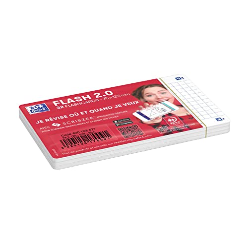 Oxford Flash 2.0 – Pack de 32 Cartes A7 Petits Carreaux