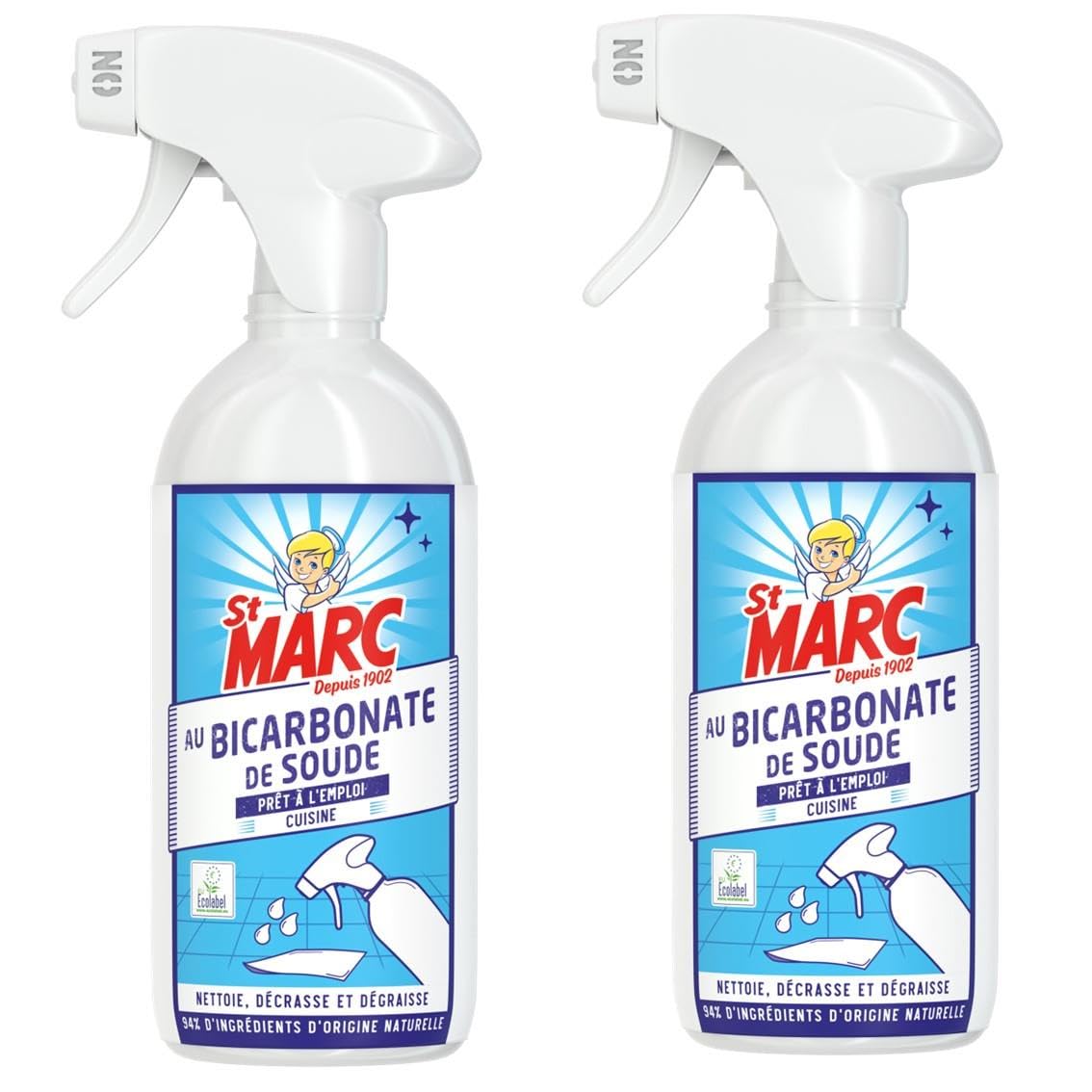 St marc - Lot de 2 Pistolets Nettoyants au Bicarbonate – Multi-Usages