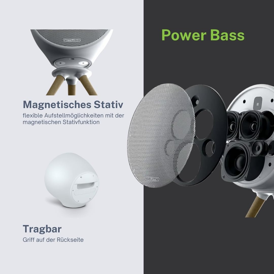 Muse ML-655 BT – Enceinte Bluetooth 100 W Nomade avec LED d’Ambiance