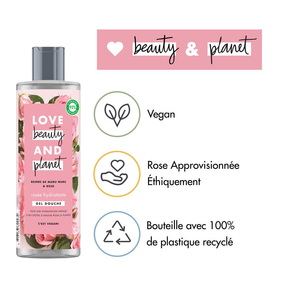 Love Beauty and Planet – Gel Douche Rosée Hydratante Coco Bio & Muru Muru