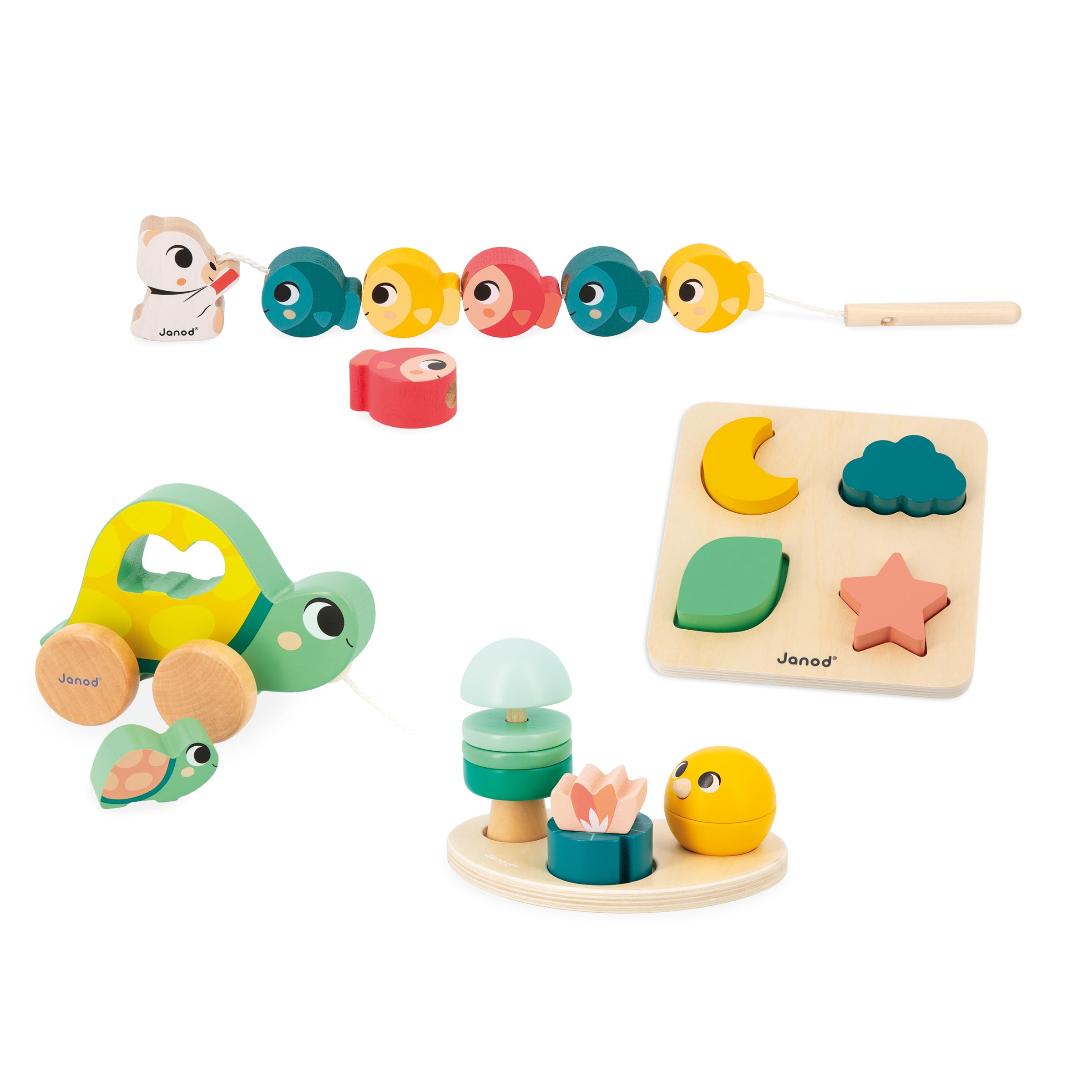 Janod – Box 18 Mois, Coffret Jouets d’Éveil Multi-Activités