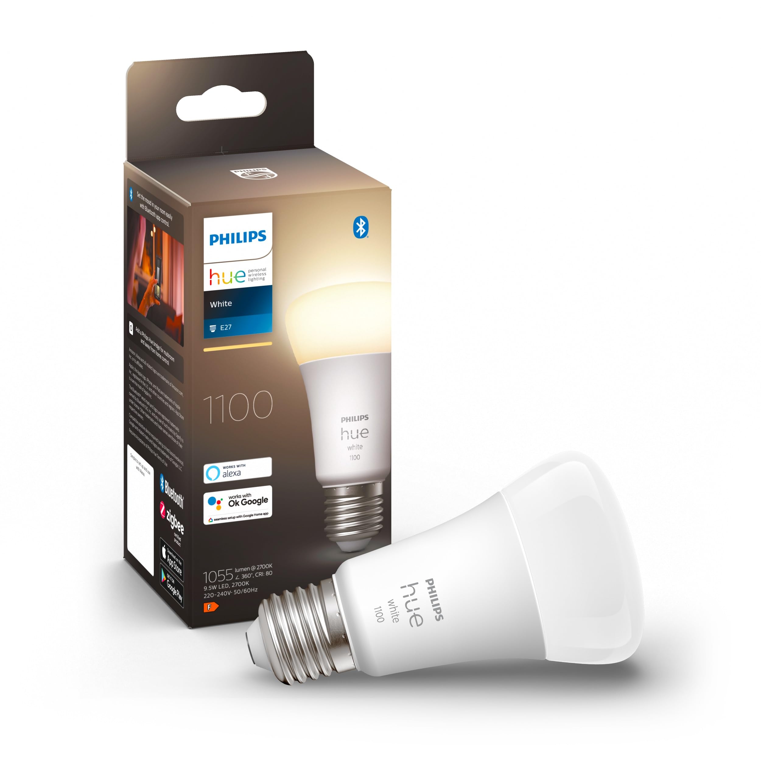 Philips Hue White A60 – Ampoule LED Smart E27 1100 lm