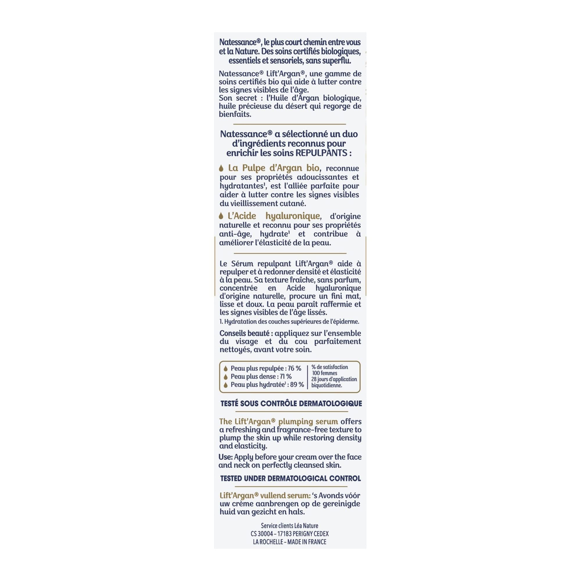 Natessance – Sérum Repulpant Lift’Argan Bio 30 ml