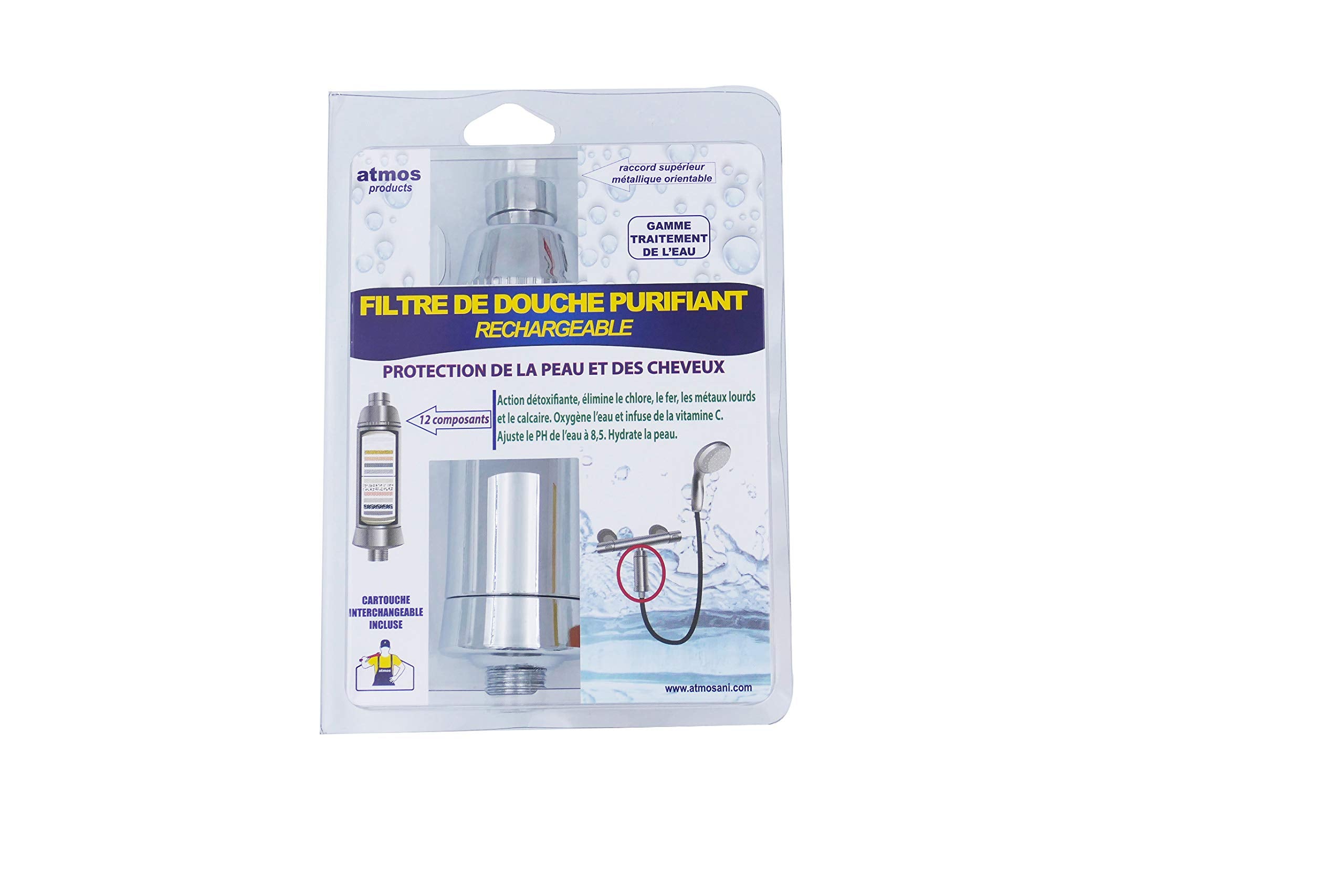 Atmos Products 1535 – Purifiant Rechargeable pour Douche