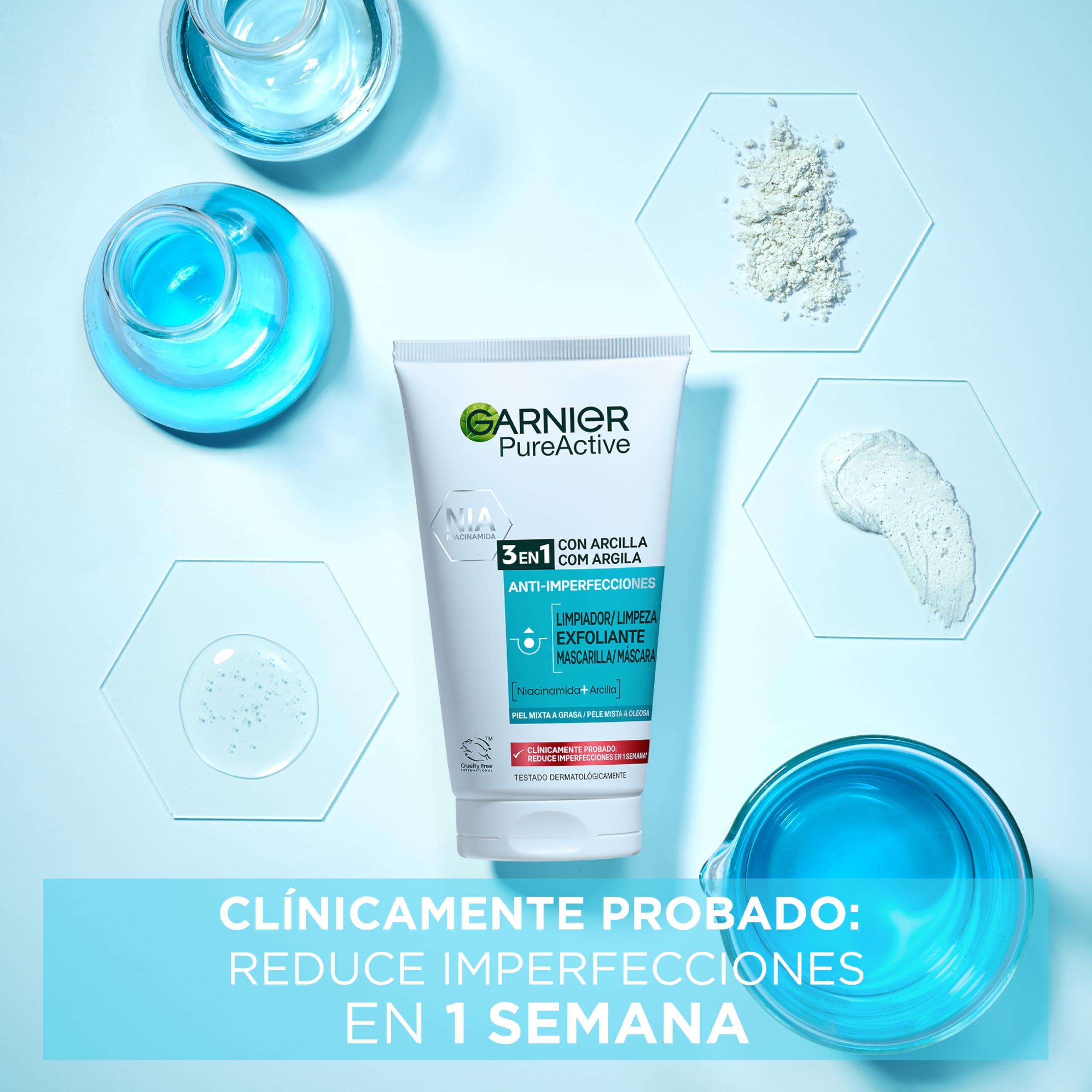 Garnier Skin Active – Gel Nettoyant 3-en-1 150 ml