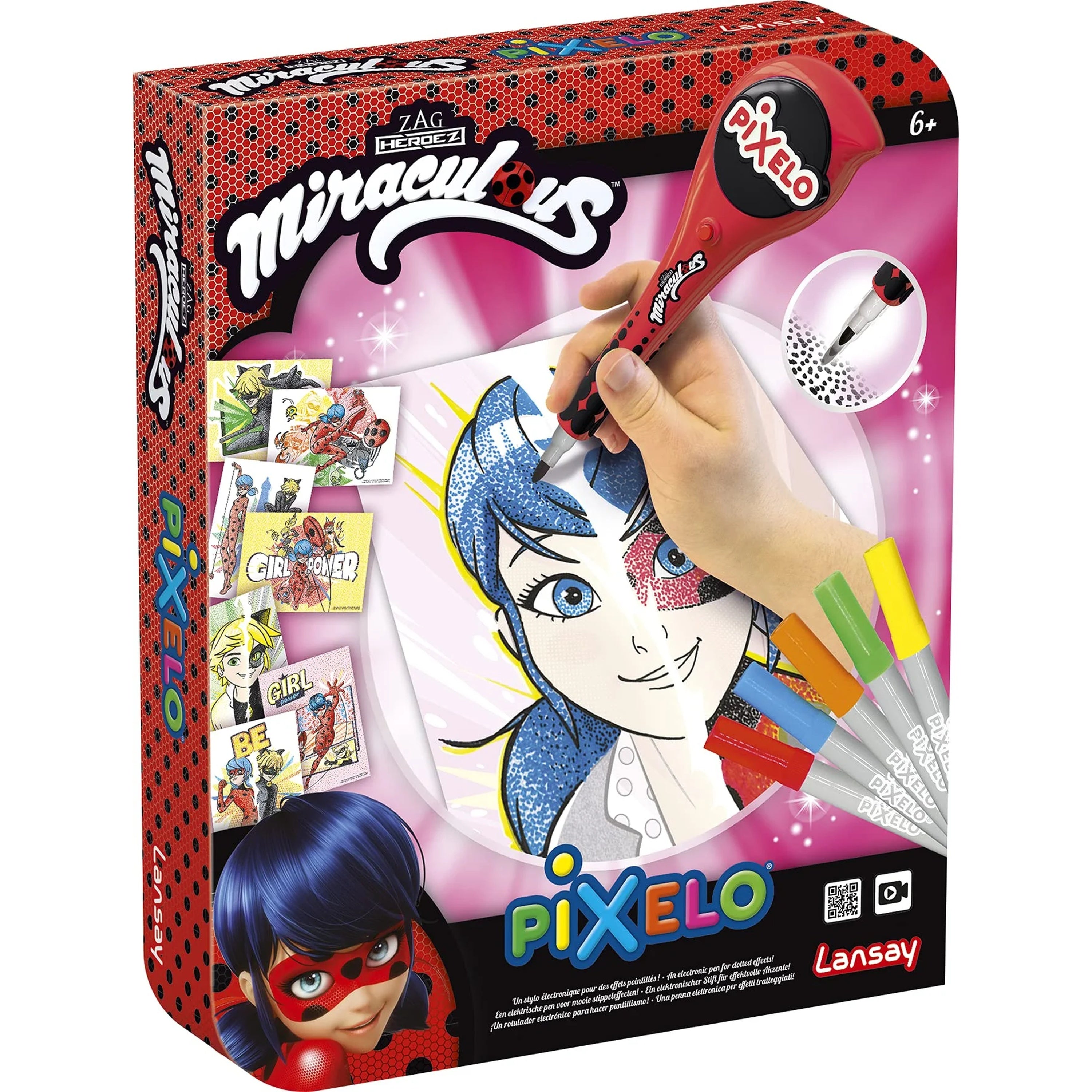Pixelo Miraculous – Kit Créatif Lansay avec Stylo Électronique et Feutres
