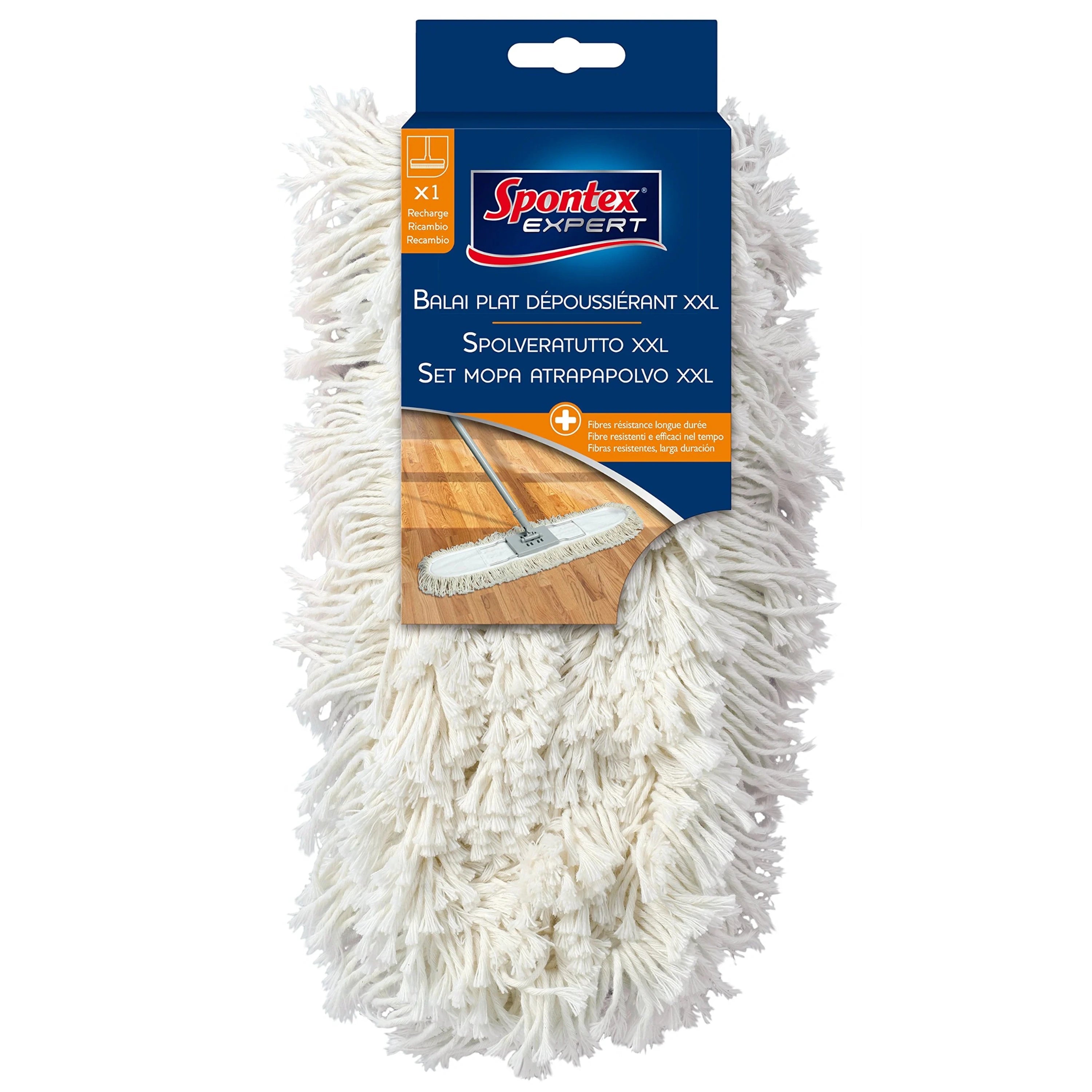 Spontex – Recharge Mop Plate (Serpillière Plate de Rechange)